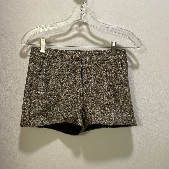 Forever 21 woman’s gold sparkly hot pants shorts - Picture 1 of 12